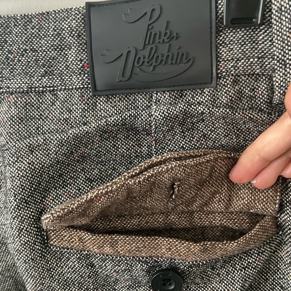 PINK DOLPHIN PANTS GRAY SIZE 34 - Picture 9 of 9